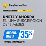 La promoción de febrero para PlayStation Plus ofrece descuentos de hasta el 35% en las suscripciones anuales a los planes Extra y Deluxe