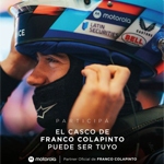 Motorola y un sorteo exclusivo: ¡el casco de Franco Colapinto puede ser tuyo!